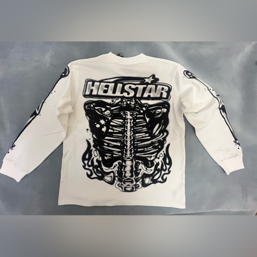 Hellstar Airbrushed Bones Longsleeve
White